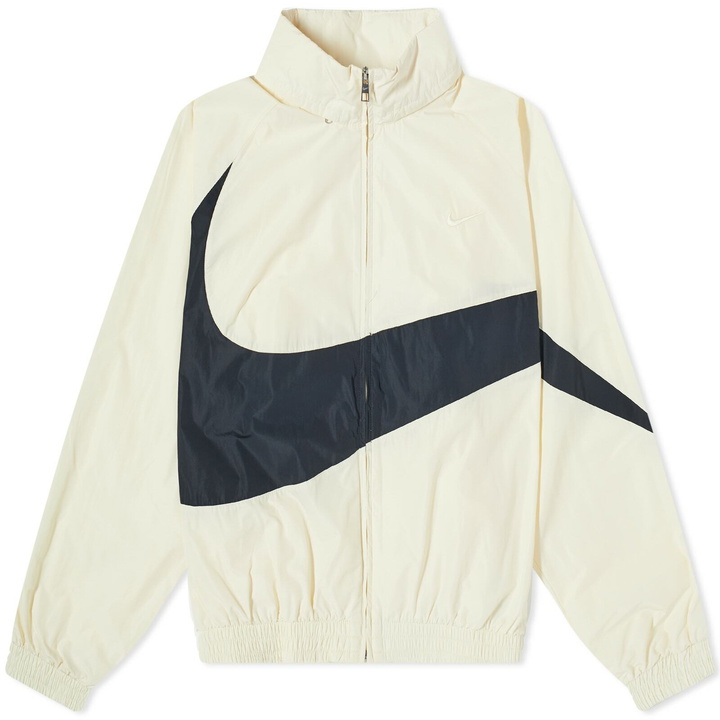 Photo: Nike Men's Swoosh Woven Track Jacket in Coconut Milk/Black