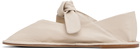 HEREU Off-White Llasada Supple Shiny Ballerina Flats