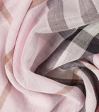 Burberry Burberry Check wool and silk scarf
