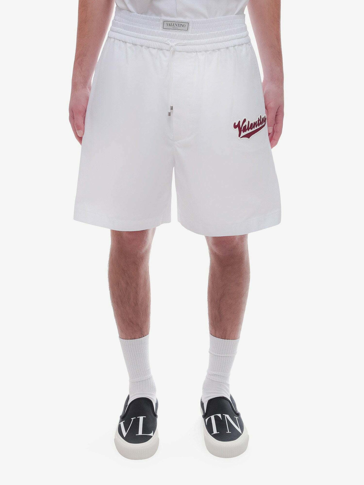 ショートパンツ VALENTINO BERMUDA SHORTS (4B0RD0G575Y 0BO) Valentino Bermuda Shorts White Mens Valentino