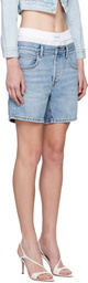 Alexander Wang Blue Loose Denim Shorts