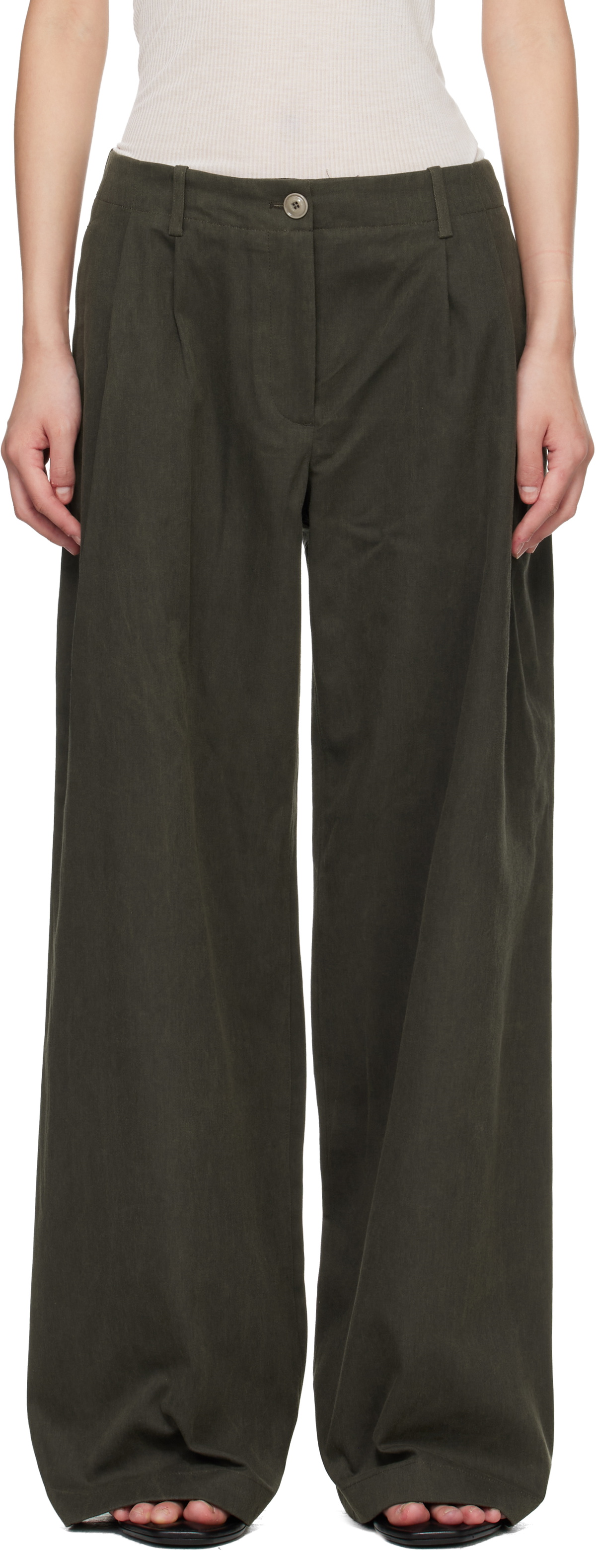 OUR LEGACY Brown Bridge Chino Trousers