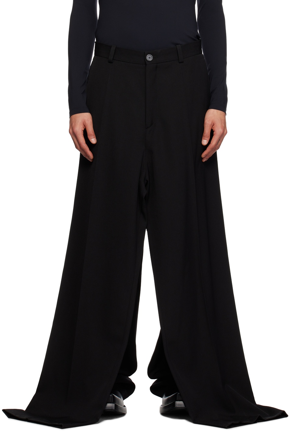 Photo: Balenciaga Black Double Front Trousers