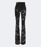 Etro Devoré floral sheer flared pants