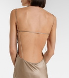 Saint Laurent Open-back silk satin gown
