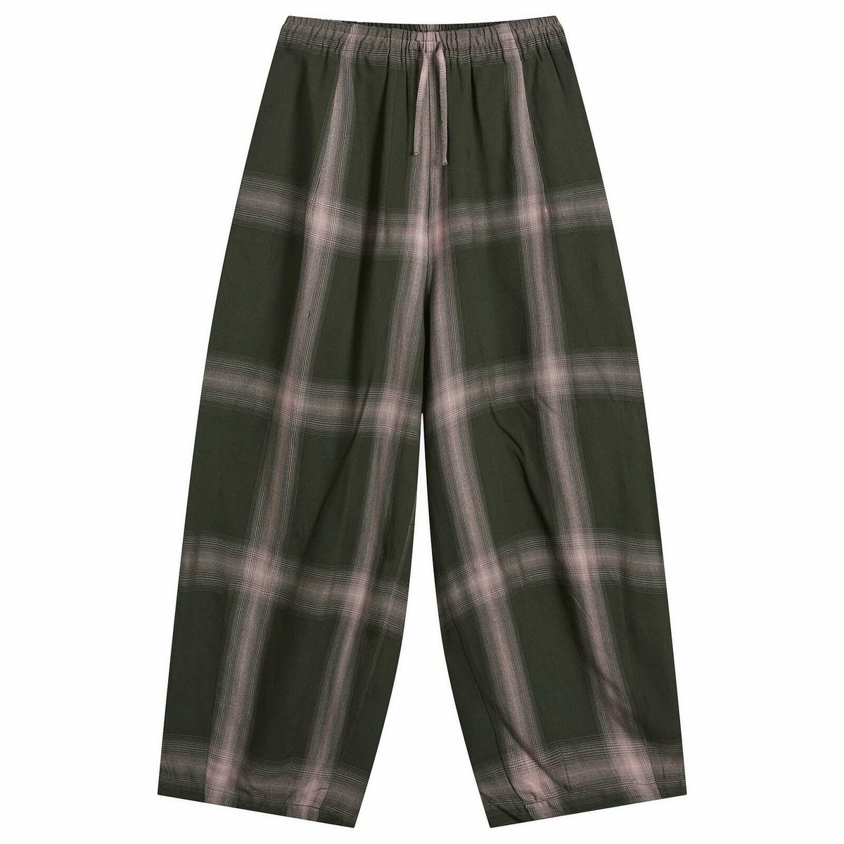 Needles Women's H.D Rayon Plaid Pants in Green