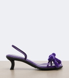 Loewe Mimi shearling and leather slingback sandals