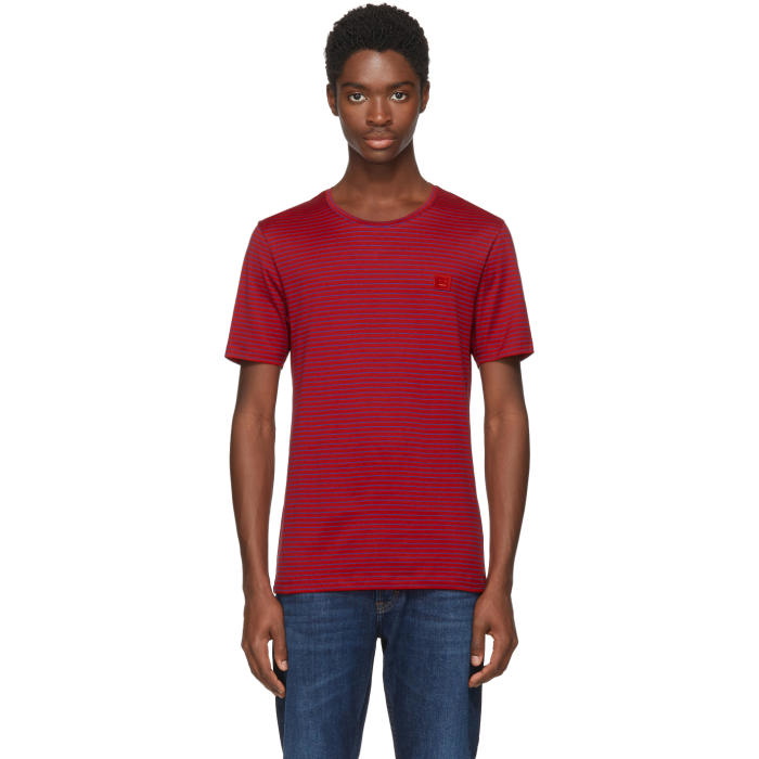 Photo: Acne Studios Red and Blue Nele Face T-Shirt 