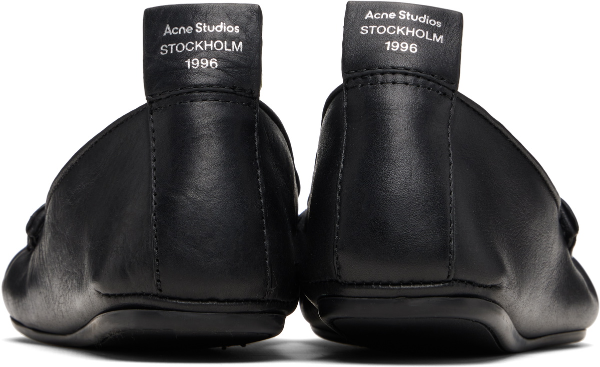 Acne Studios Black Leather Loafers