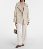 Eleventy Checked wool and alpaca-blend jacket