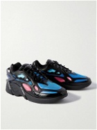 Raf Simons - Cylon-21 Rubber-Trimmed Leather and Mesh Sneakers - Black