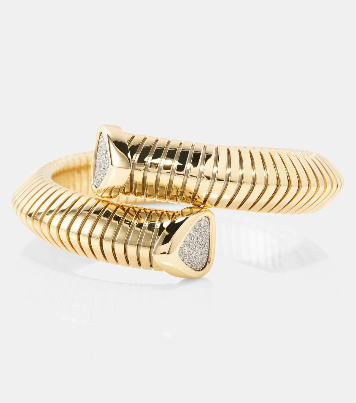 Marina B Trisola 18kt gold bangle with diamonds