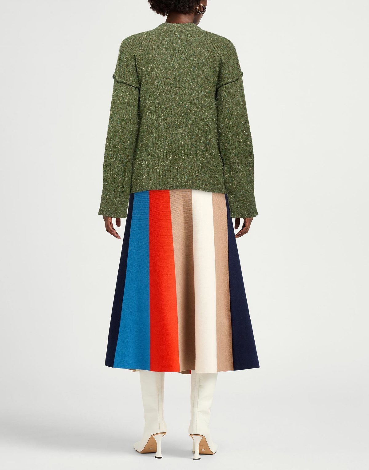 Manila Grace Womens Sweater Military in Green