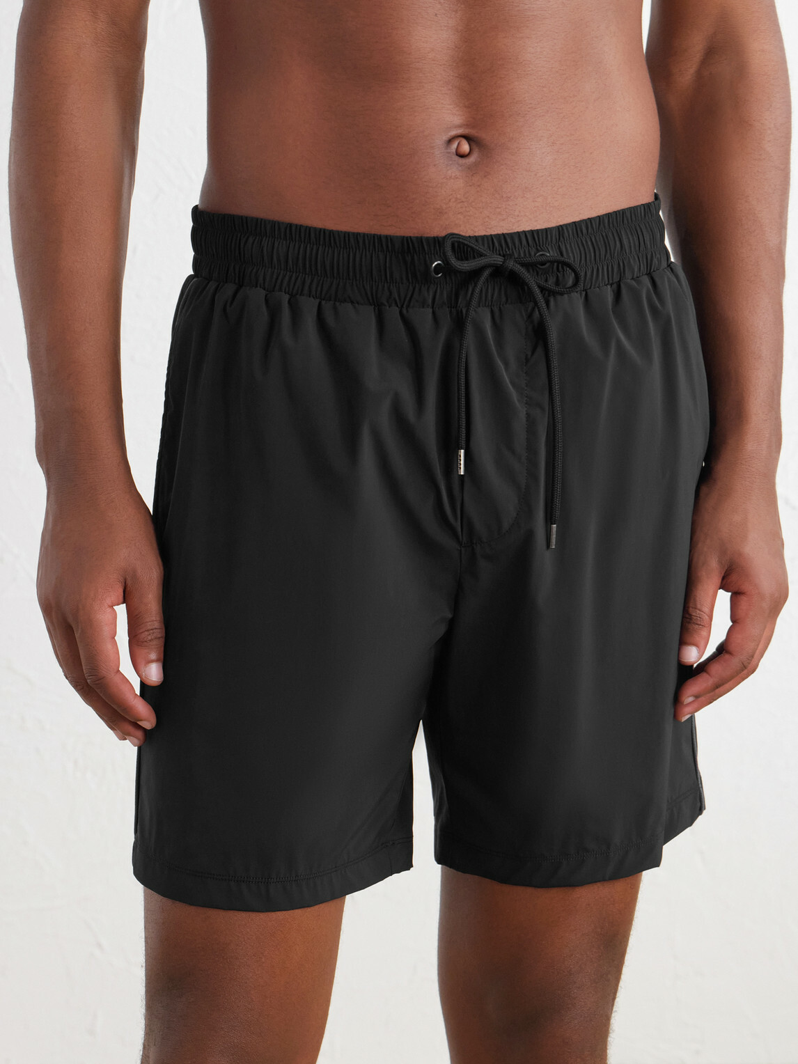 James Perse - Straight-Leg Mid-Length Swim Shorts - Black