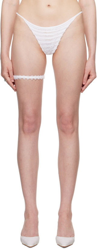 Photo: DU CIEL SSENSE Exclusive Bridal Capsule Fleur String Thong