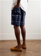 Universal Works - Straight-Leg Indigo-Dyed Cotton Drawstring Shorts - Blue