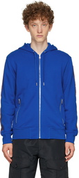 Alexander McQueen Blue Selvedge Logo Tape Hoodie