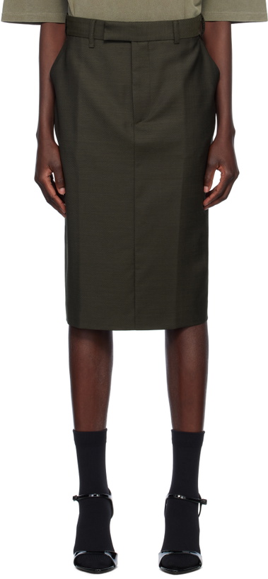 Photo: Martine Rose Green Jockstrap Midi Skirt