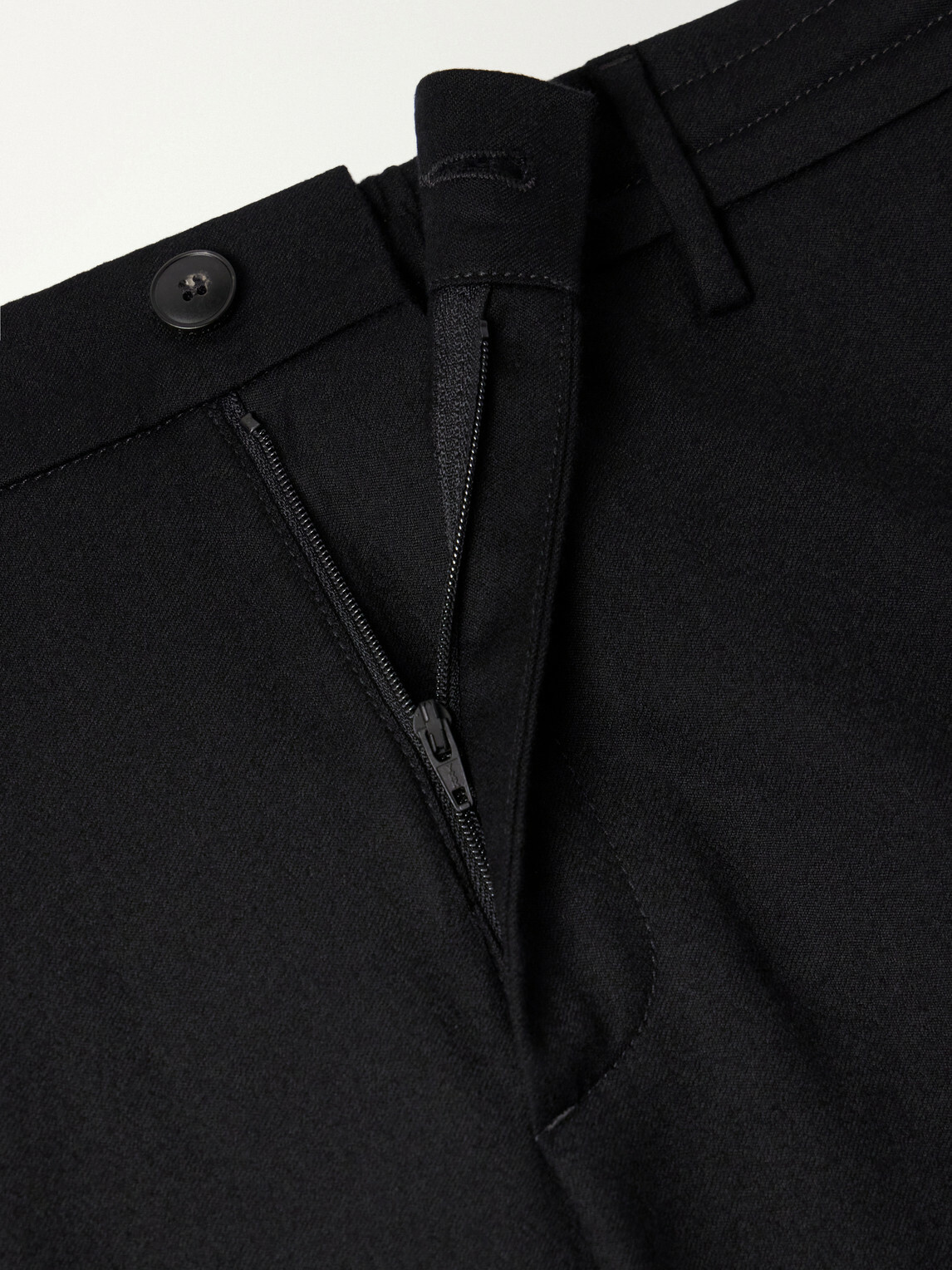 Canali - Straight-Leg Wool-Flannel Trousers - Black