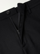 Canali - Straight-Leg Wool-Flannel Trousers - Black
