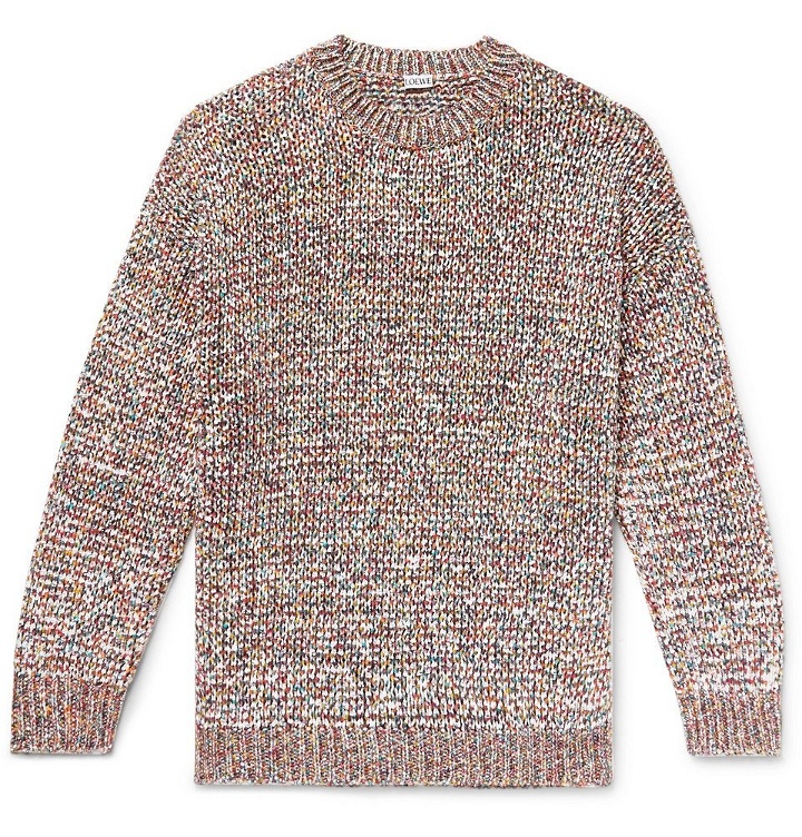 Photo: Loewe - Mélange Open-Knit Sweater - Multi