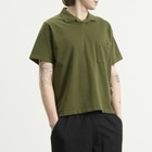 Universal Works Men's Rugby Jersey Oversized Vacation Polo in Olive