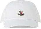 Moncler Enfant Baby White Logo Baseball Cap