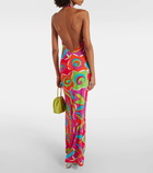 Pucci Printed halterneck maxi dress