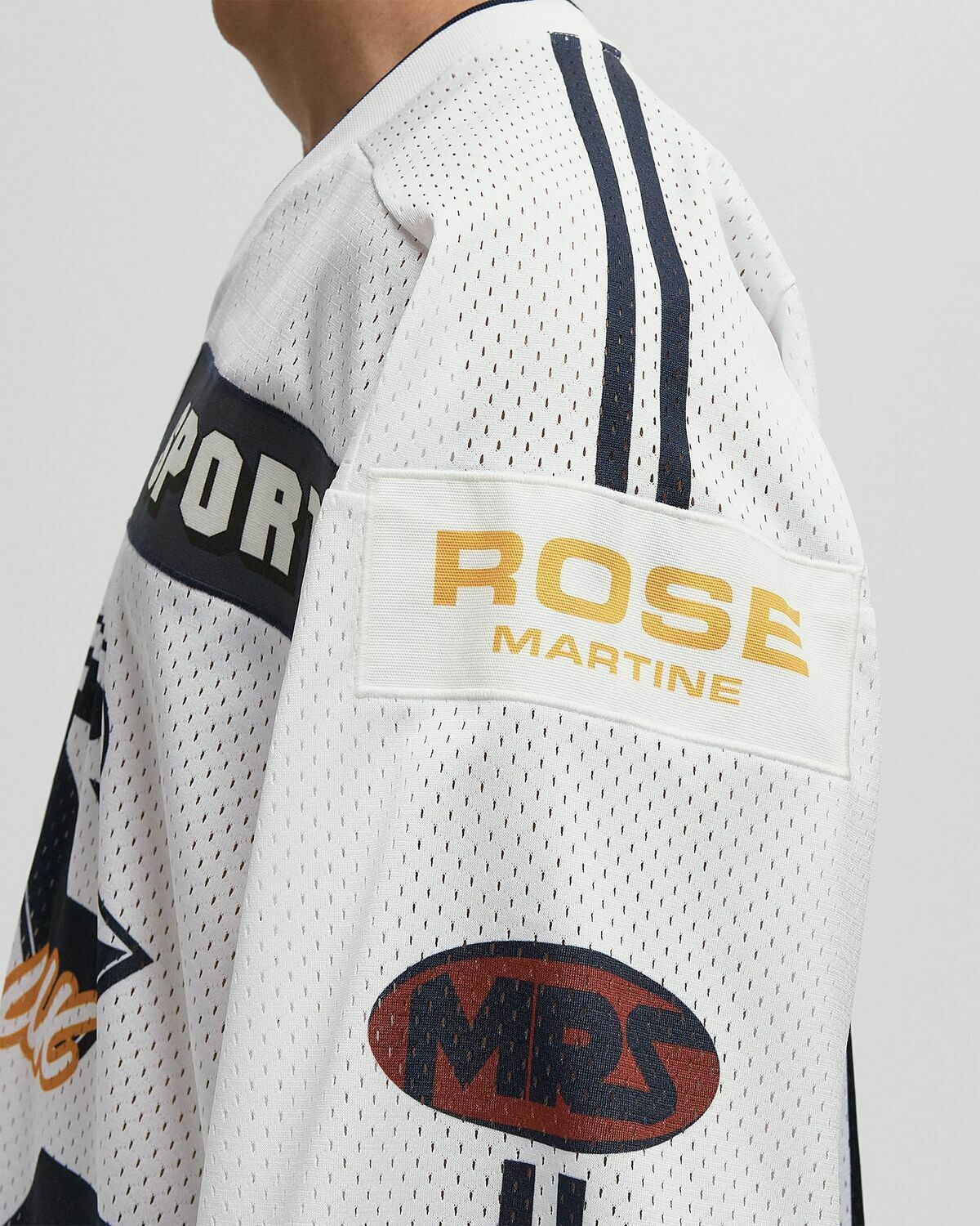 Martine Rose OVERSIZED HOCKEY TOP White Mens Jersey