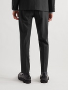 Theory - Mayer Tapered Wool-Blend Twill Trousers - Black