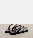Gucci Mila Double G leather thong sandals