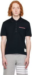 Thom Browne Navy Patch Pocket Polo