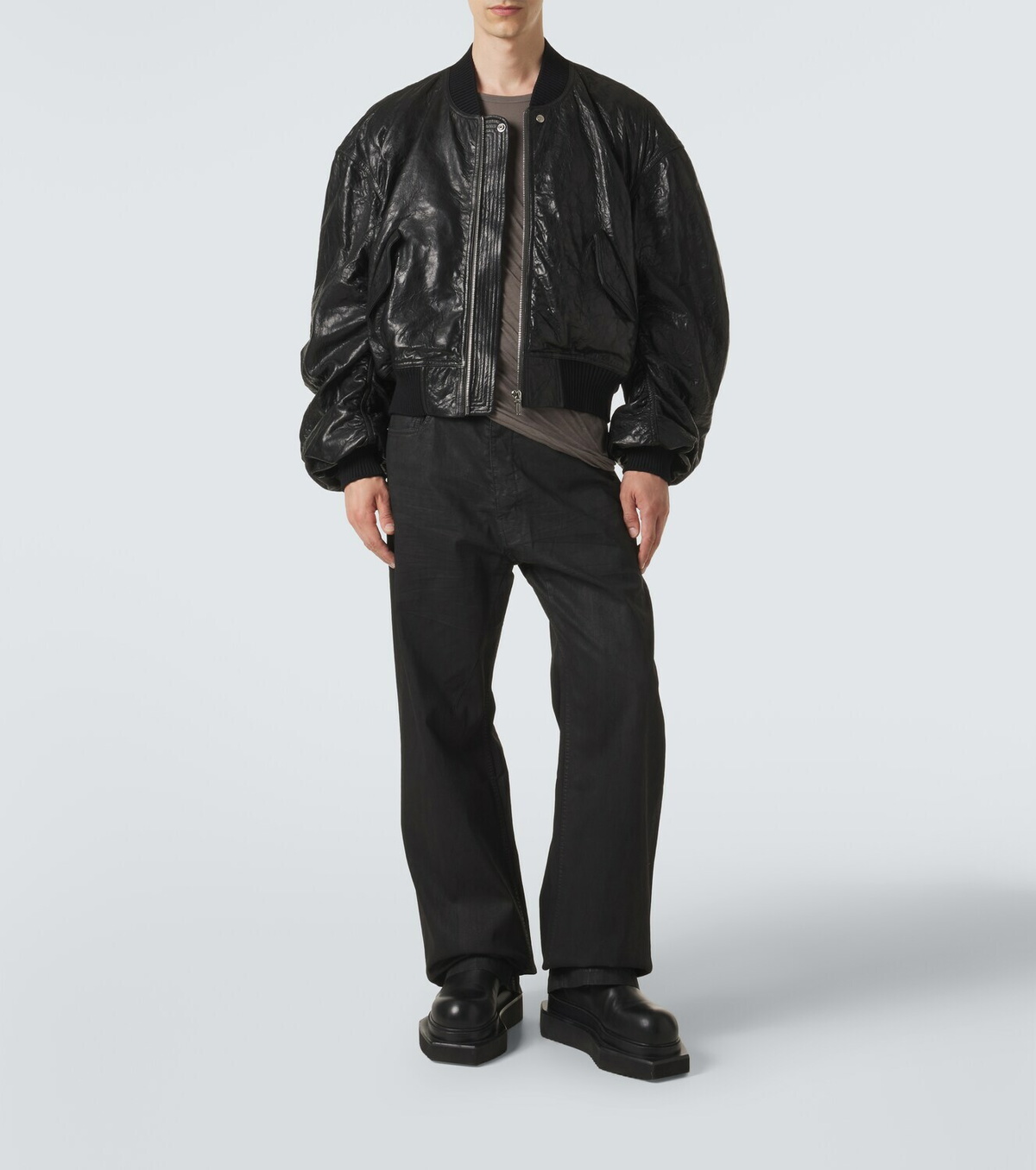 Rick Owens Secchia Flight leather bomber jacket