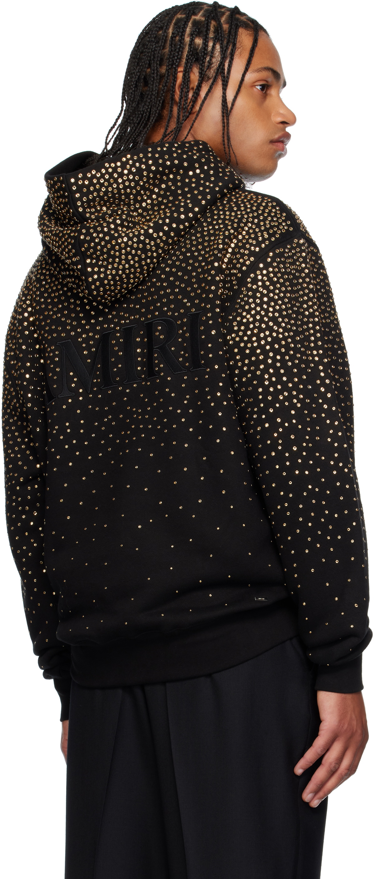 AMIRI Black 'Amiri' Crystal Hoodie Amiri