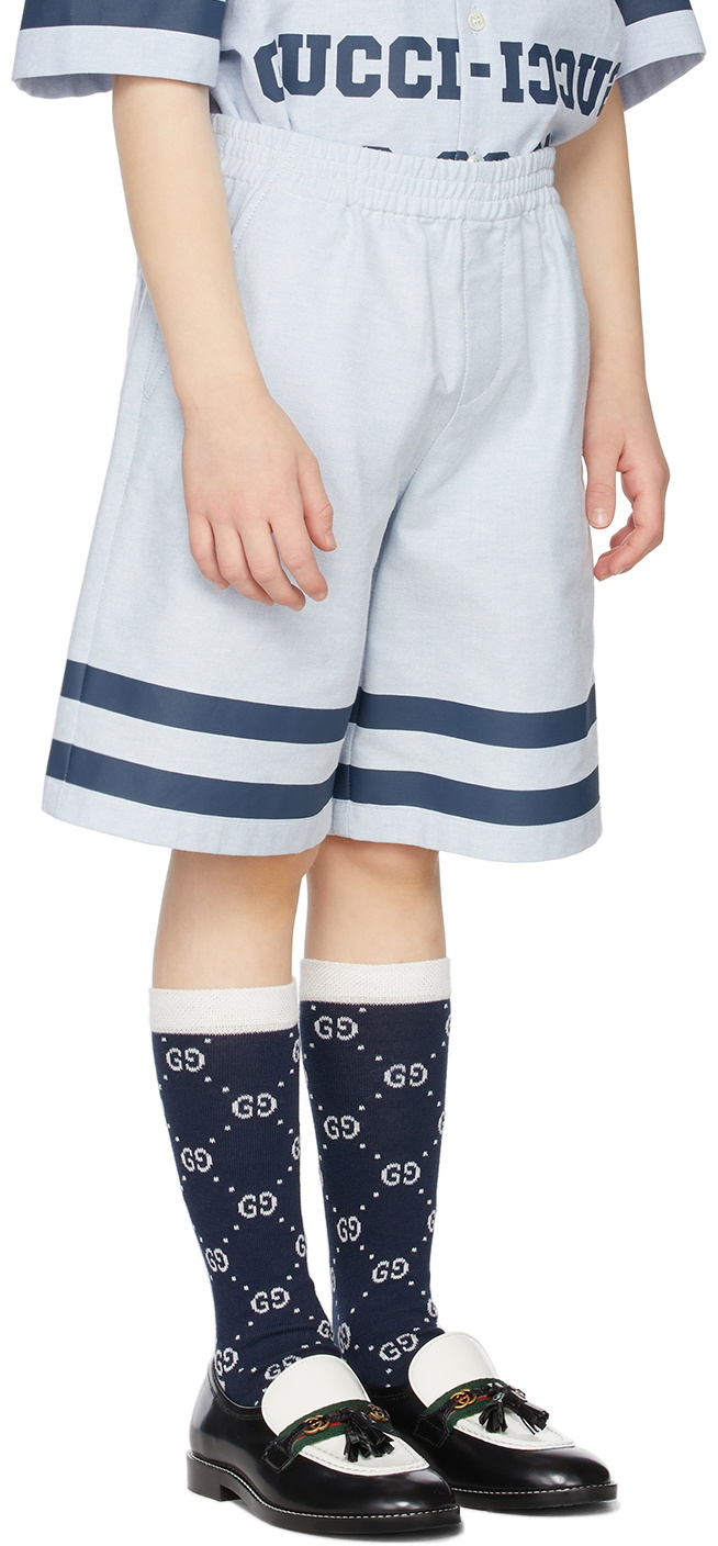 Gucci Kids Blue Cotton 25 Gucci 1921 Shorts Gucci