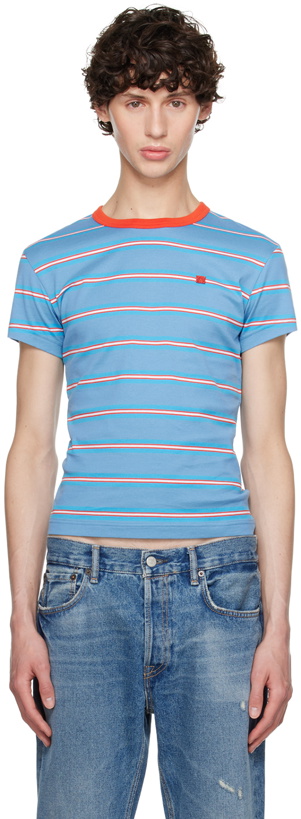 Photo: Acne Studios Blue & Orange Striped T-Shirt