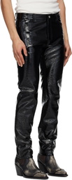 Courrèges Black 5-Pocket Vinyl Reedition Trousers