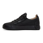 Giuseppe Zanotti Black Rubberized Leather Frankie Sneakers
