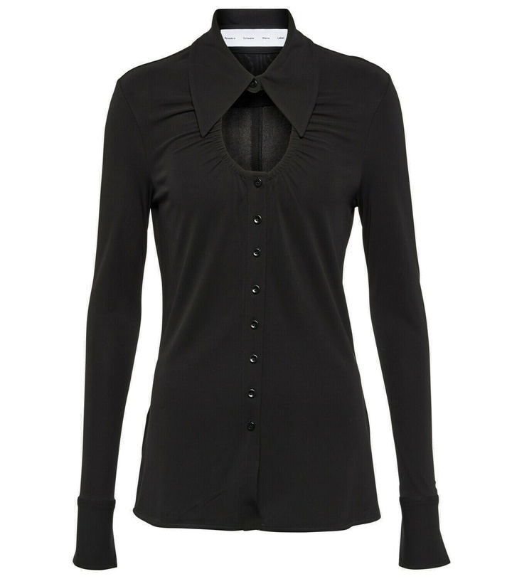 Photo: Proenza Schouler White Label cutout jersey top