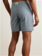 Faherty - Straight-Leg Long-Length Printed Recycled Swim Shorts - Blue