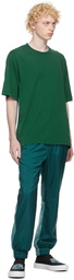 Kenzo Green Striped Mesh Sport Logo T-Shirt