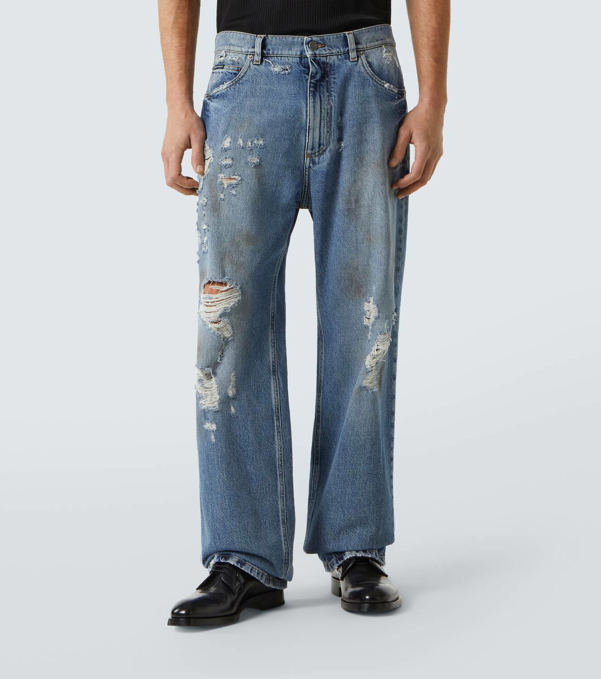 Dolce&Gabbana Distressed wide-leg jeans Dolce & Gabbana