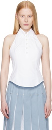 Thom Browne White Halter Top