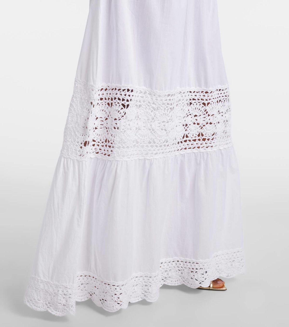 Anna Kosturova Filigree crochet halterneck maxi dress