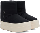 Rick Owens DRKSHDW Black Porterville Mega Bumper Low Lunar Boots