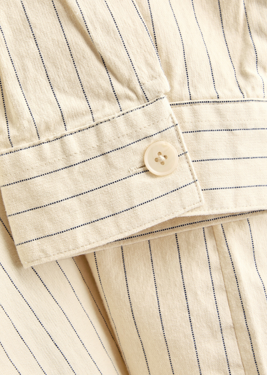Cotton Stripe embroidered shirt