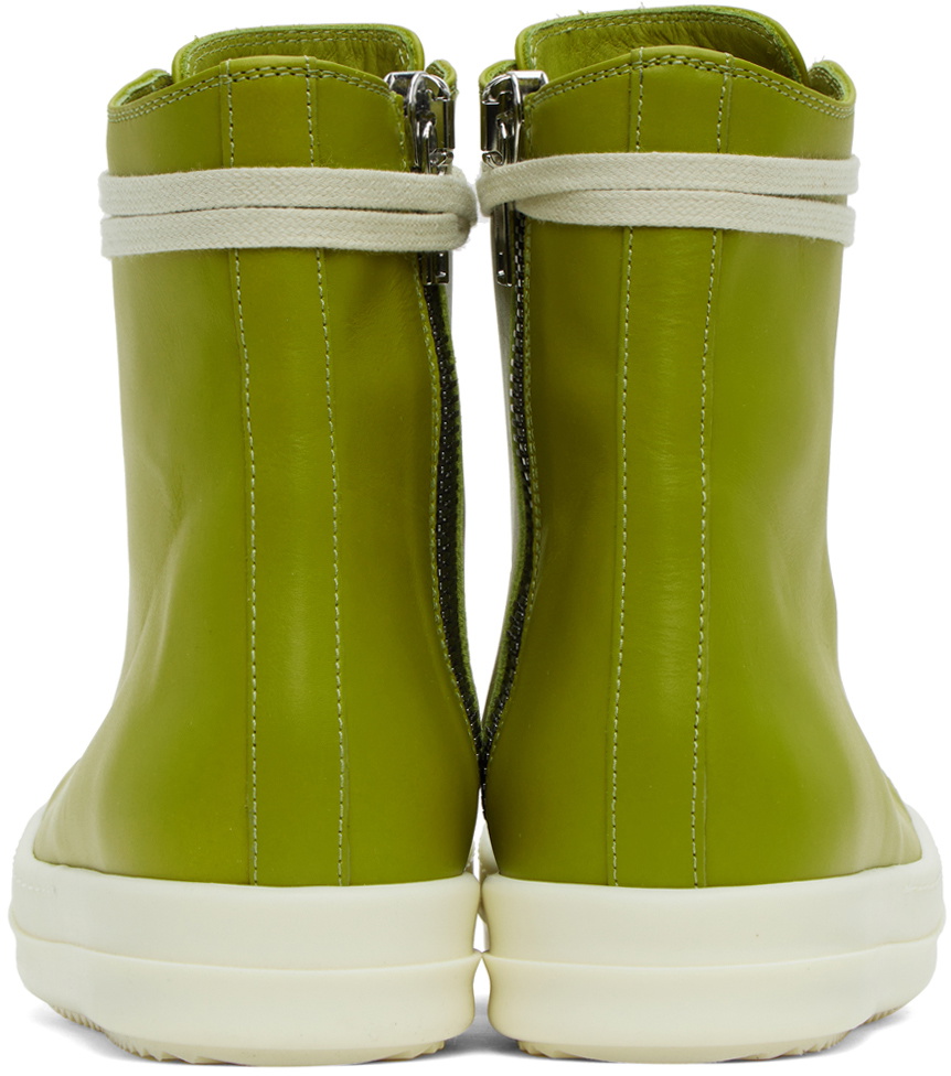 Rick Owens Green High Sneakers Rick Owens