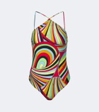 Pucci Iride halterneck swimsuit