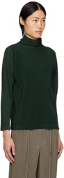 HOMME PLISSÉ ISSEY MIYAKE Green Dolman Sleeve Turtleneck