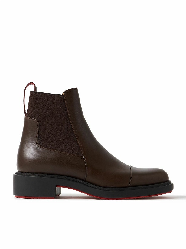 Photo: Christian Louboutin - Urbino Leather Chelsea Boots - Brown